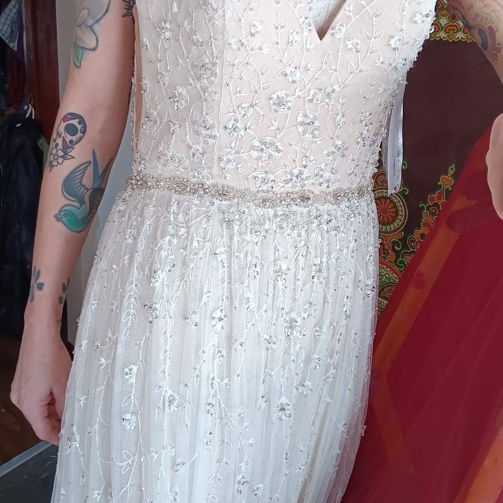Boho Embroidered Wedding Dress